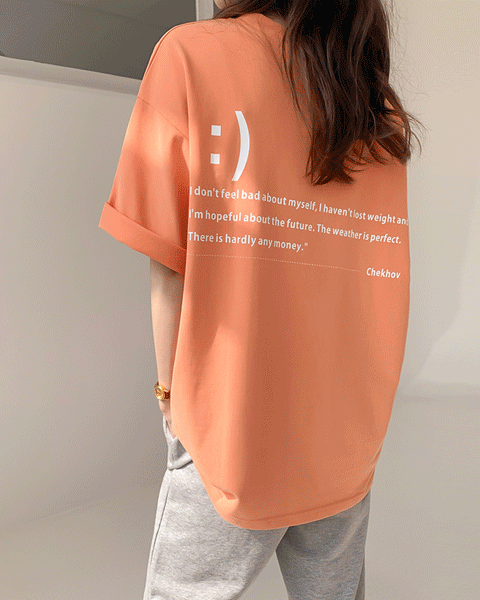 디스마일 라운드 박시 반팔 티셔츠(TIME SALE 10%) 