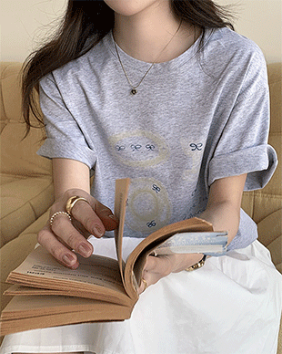 애니 리본 반팔 티셔츠(5백장돌파)(TIME SALE 10%) 